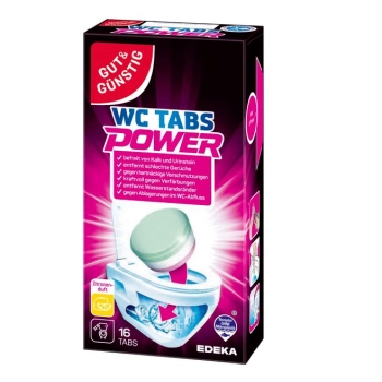 G&G Power WC 16 tabletek (400g) – tabletki do toalety na kamień i osady, 168 sztuk (HURTOWNIA)